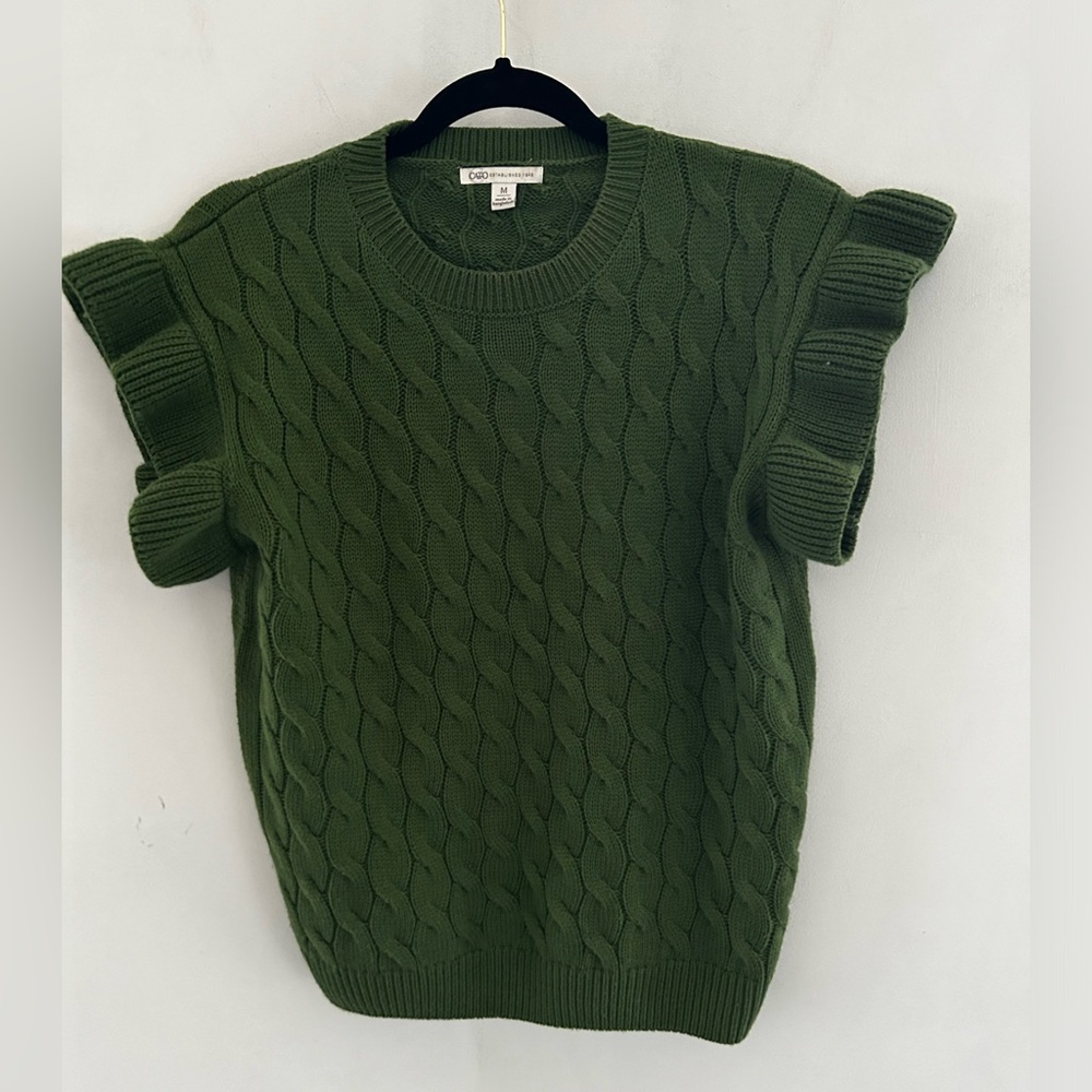 Cato Olive Cable Knit Sweater